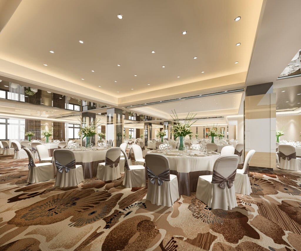 Solutions | Novacom Systems Limited 3d rendering seminar meeting banquet hall room | Novacom Systems Limited